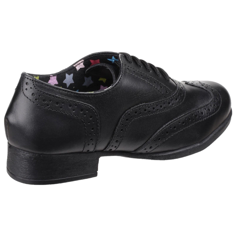 Hush Puppies Kada Youth Girls Black Leather Brogues