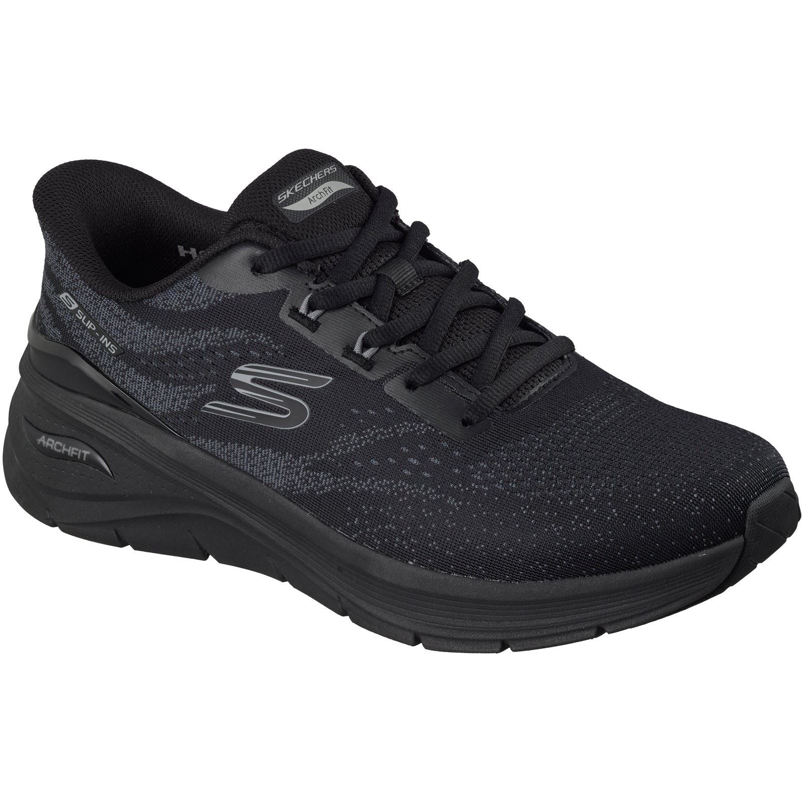Skechers Arch Fit 3.0 Textile Men's Black Mesh / Tpu/ Black Trim Trainers