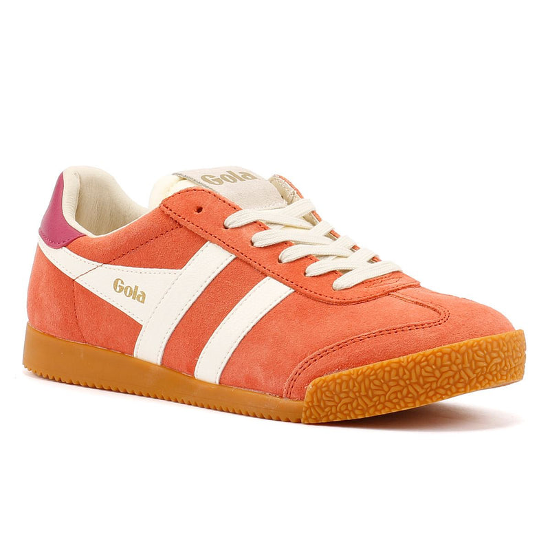 Gola Elan Suede Women's Hot Coral/Off White/ Fuchsia Trainers