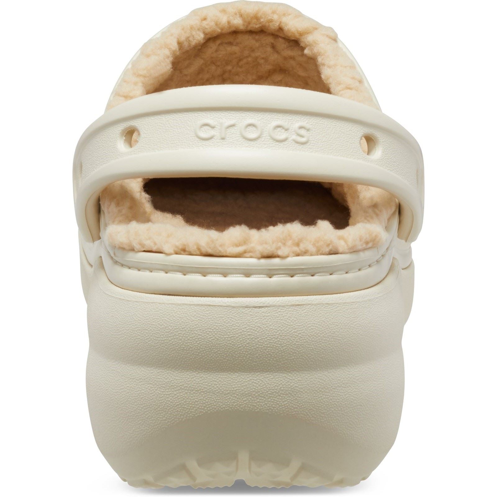 Crocs Classic Platform Lined Synthetic Women's Bone Clogs