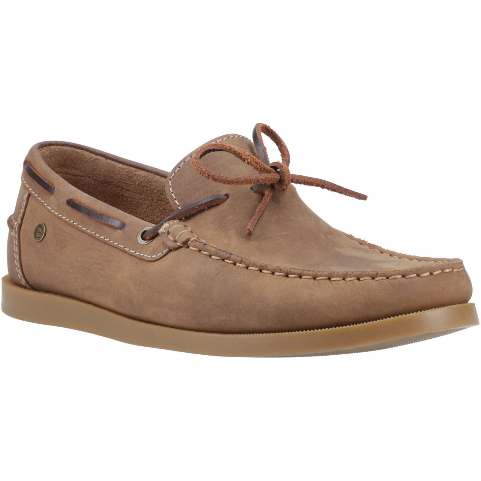 Cotswold Slad Leather Men's Tan Boat Shoes