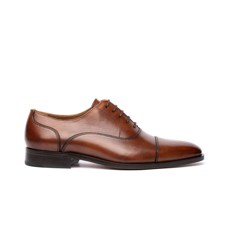 Chapman & Moore Toe Cap Oxford Leather Men's Chocolate Shoes