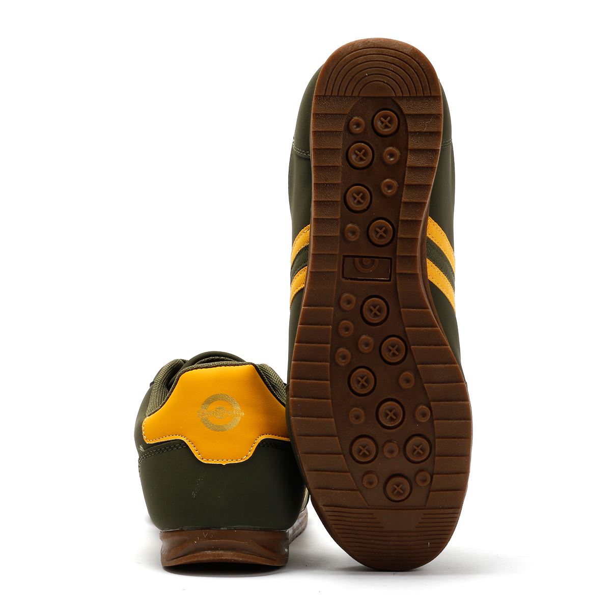 Lambretta Tackle Men's Khaki/Gold Trainers