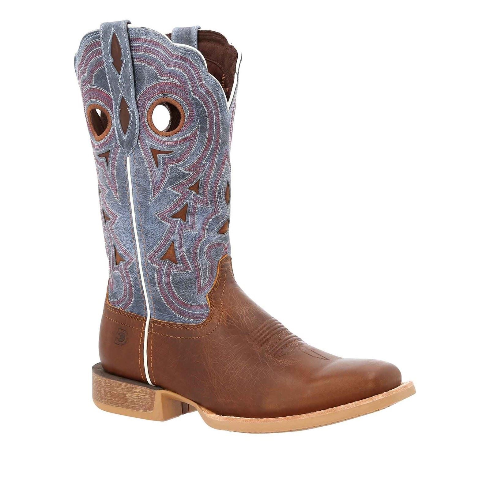 Durango Lady Rebel Pro Leather Women's Golden Brown/Periwinkle Boots