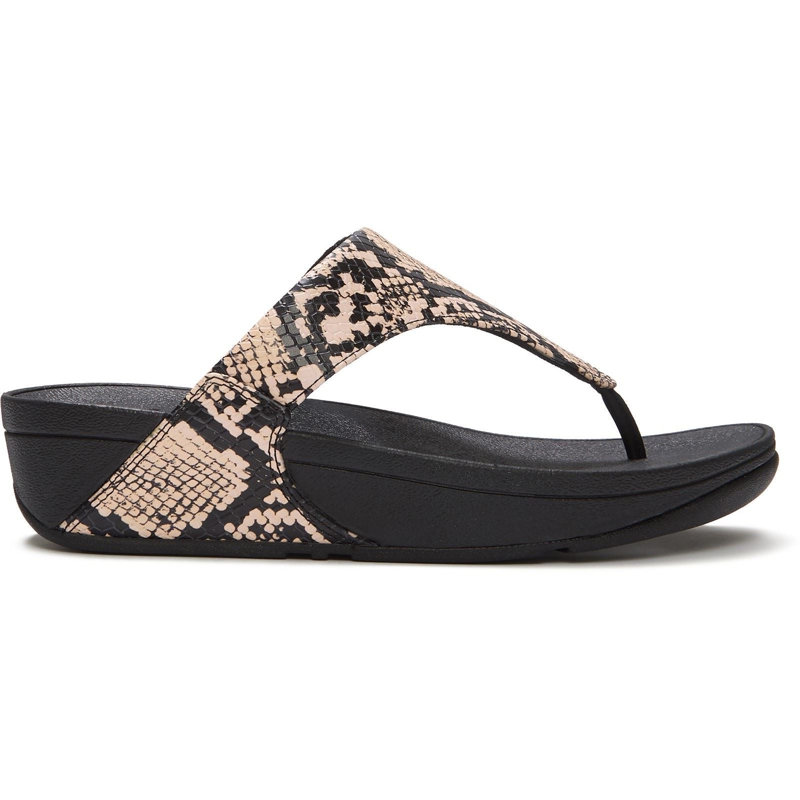 Fitflop Lulu Leather Women's Hazy Taupe/Black Sandals