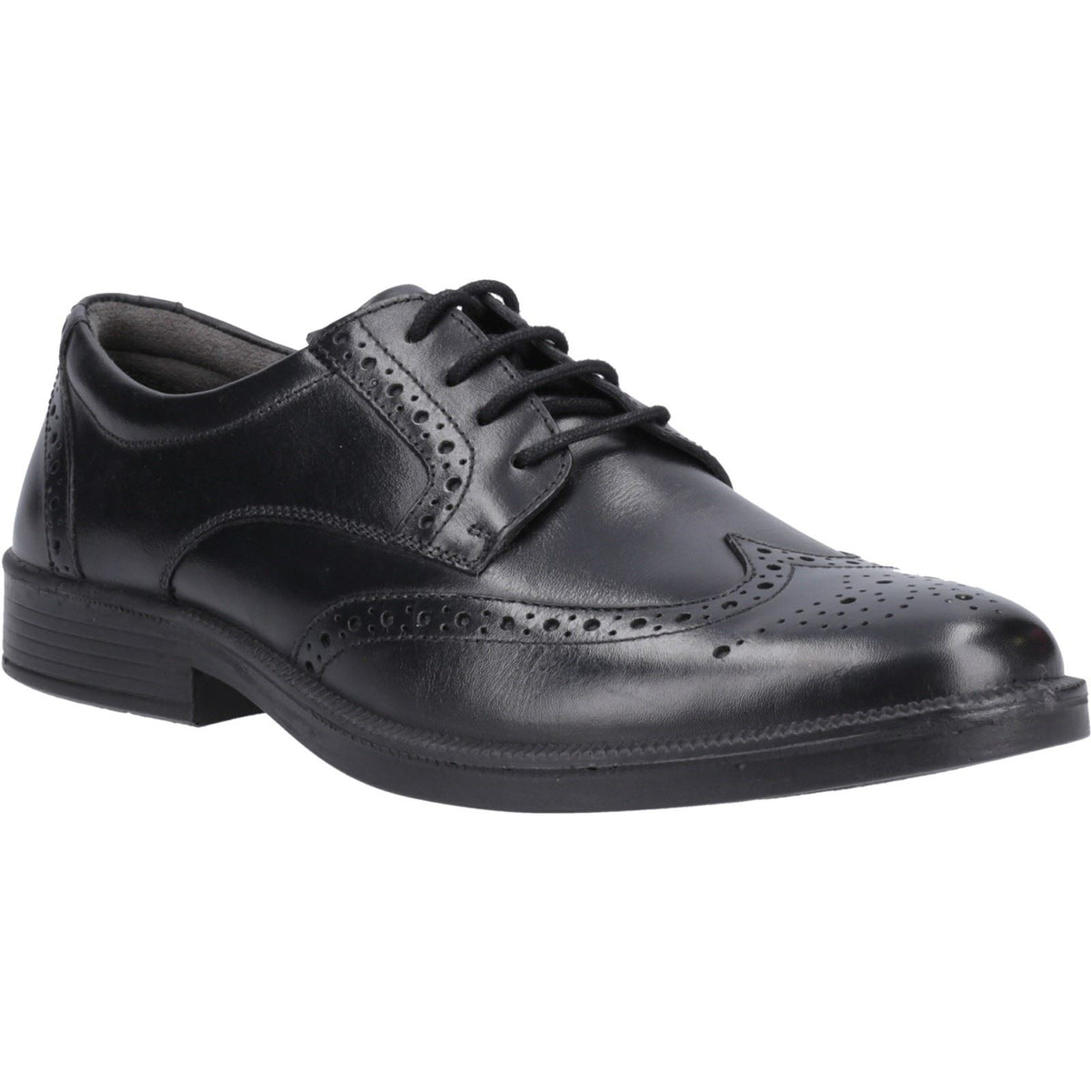Hush Puppies Nolan Leather Men's Black Brogues Shoes