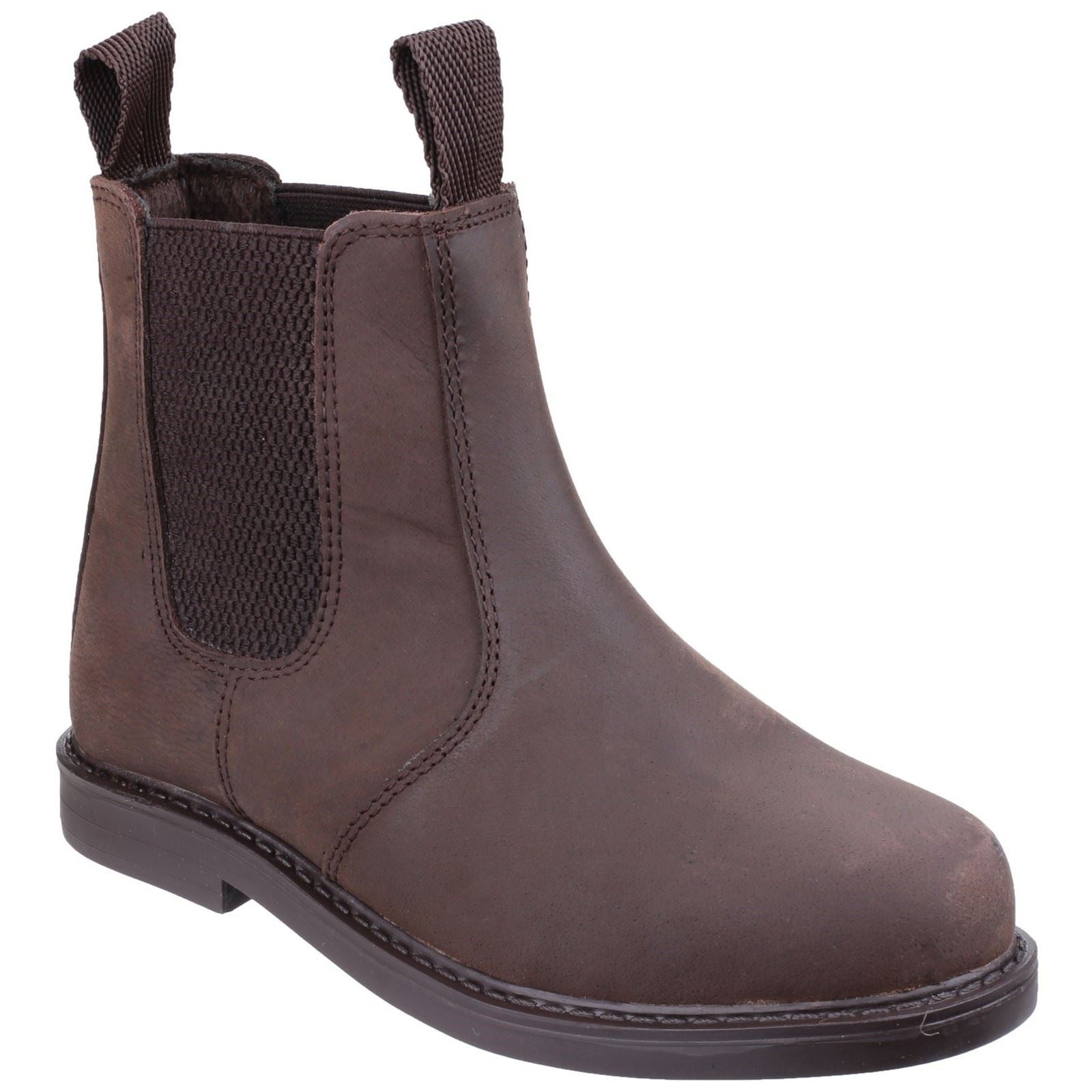Cotswold Camberwell Leather Boy's Brown Flat Chelsea Boots