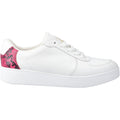 Fitflop Rally Snakeprint-Backtab Leather Women's Urban White/Wild Raspberry Trainers