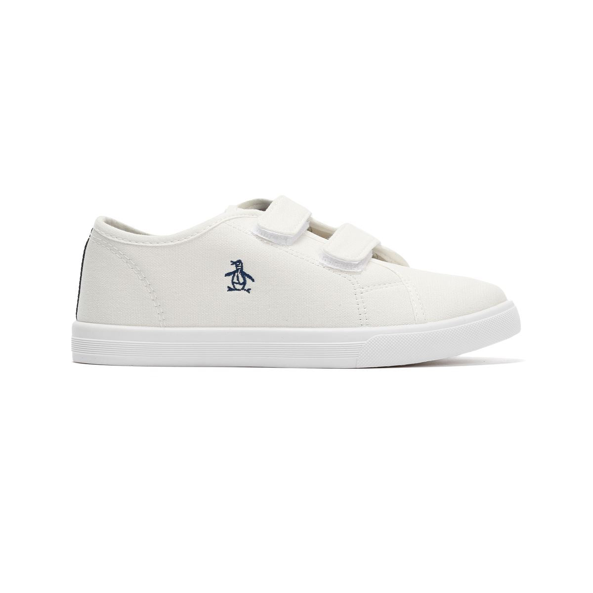 Penguin Junior Sparton Velcro White/Navy Trainers