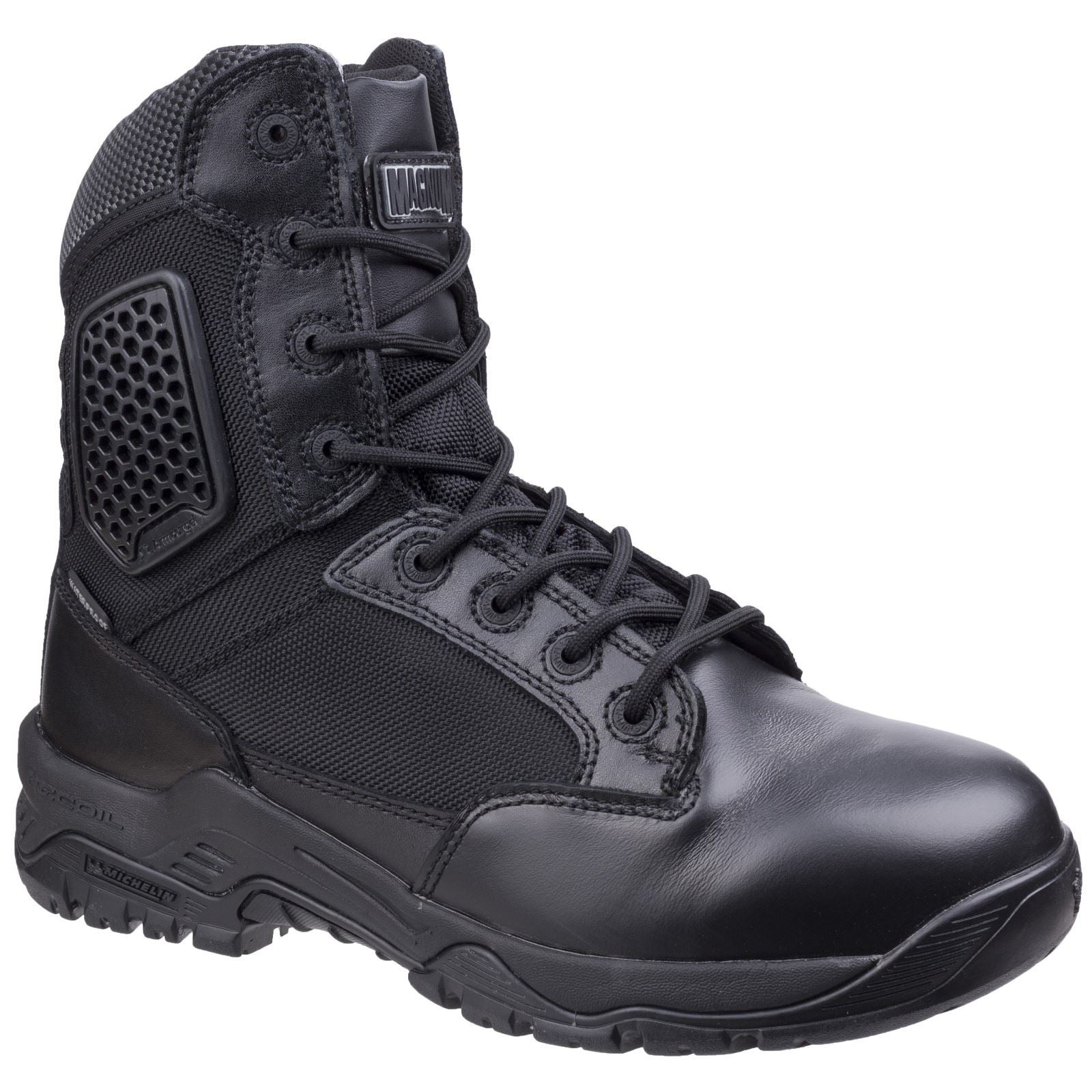 Magnum Strike Force 8.0 WP Side-Zip Leather Black Safety Boots
