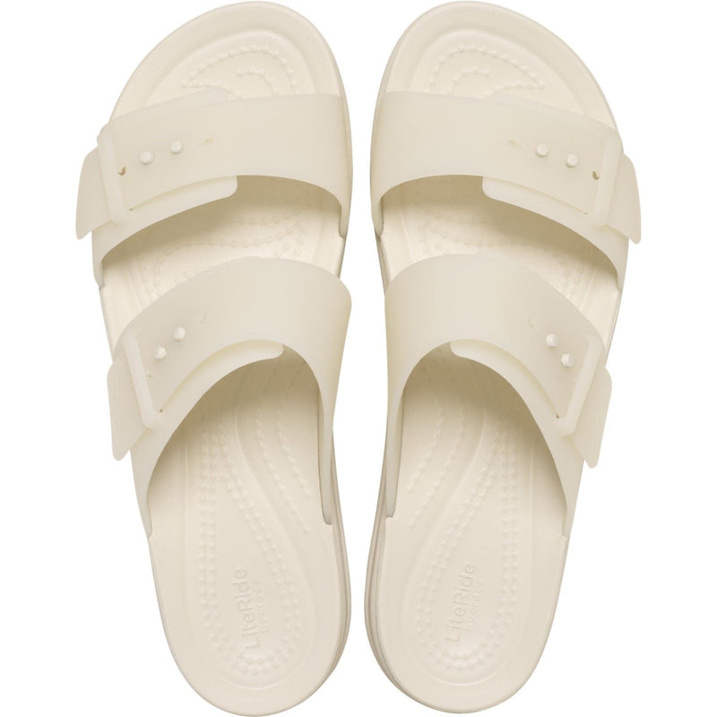 Crocs Brooklyn Buckle Low Wedge Women's Sandstone Sandals