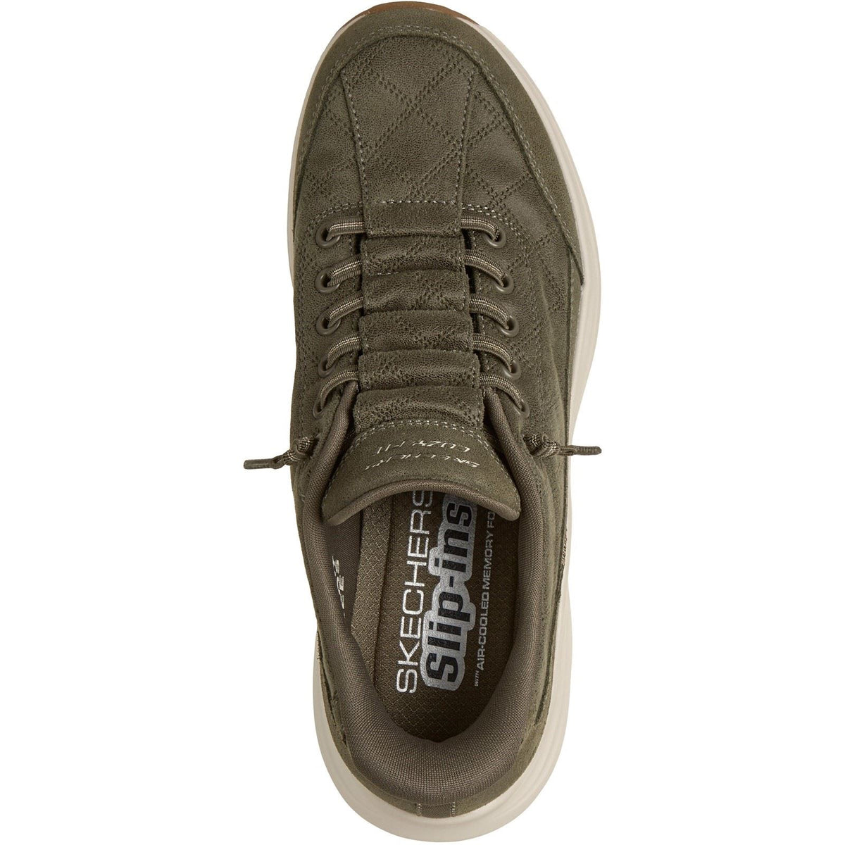 Skechers Contour Foam - Cozy Fit Ease Leather/Polyester Women's Olive Trainers