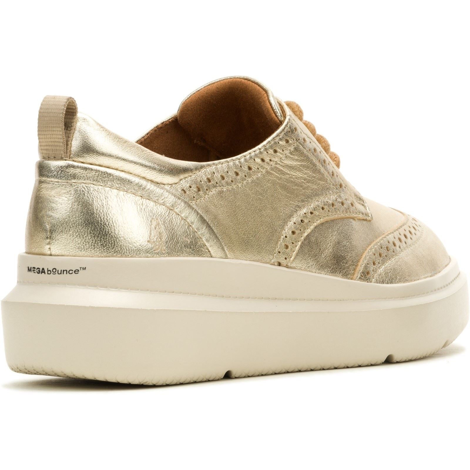 Hush Puppies Joy Leather Women's Champagne Brogues Shoes