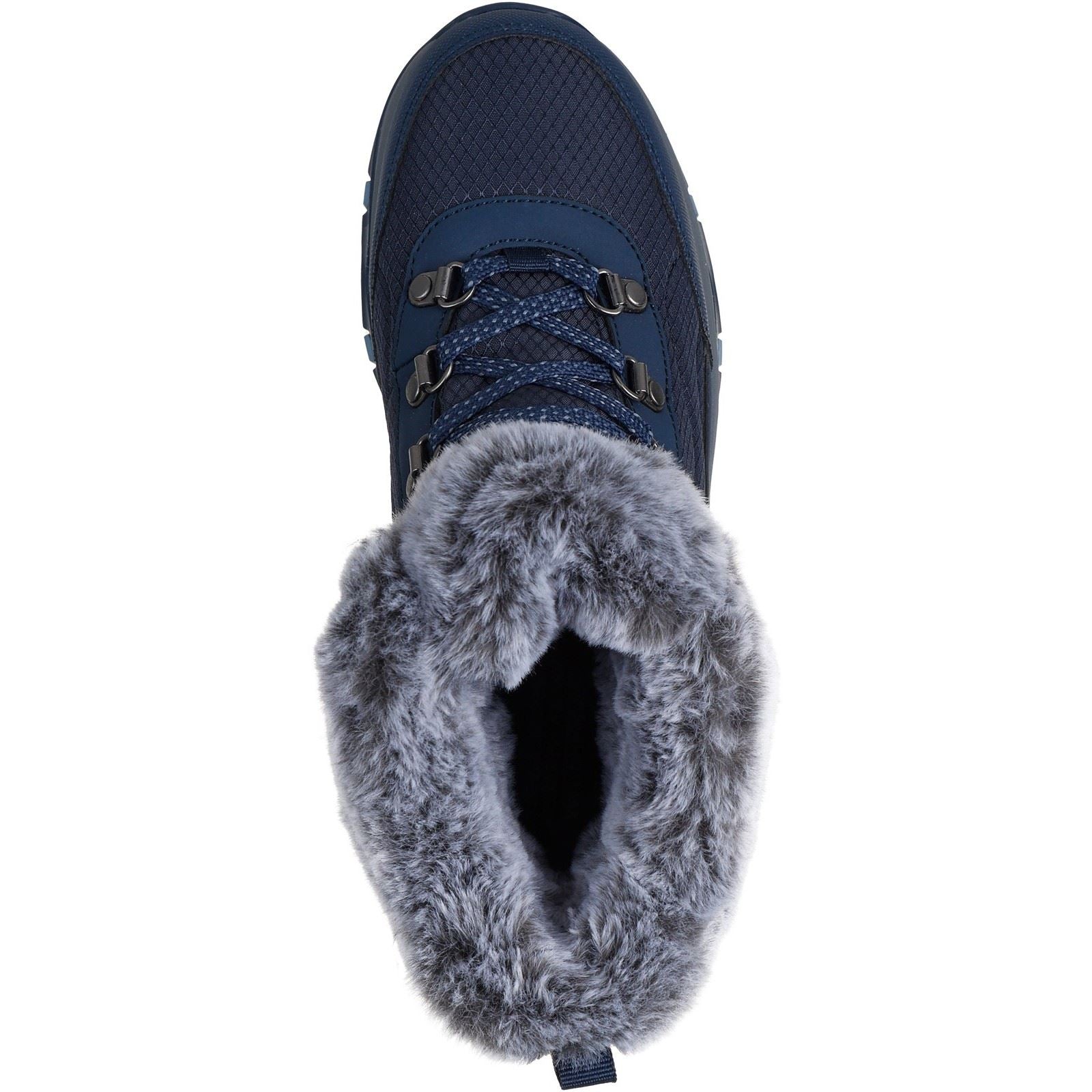 Skechers Trego Stormie Women's Navy Winter Ankle Boots