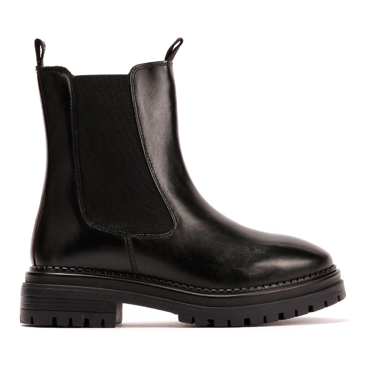Osprey London The Hampton Chelsea Leather Women's Black/Merlot Boots
