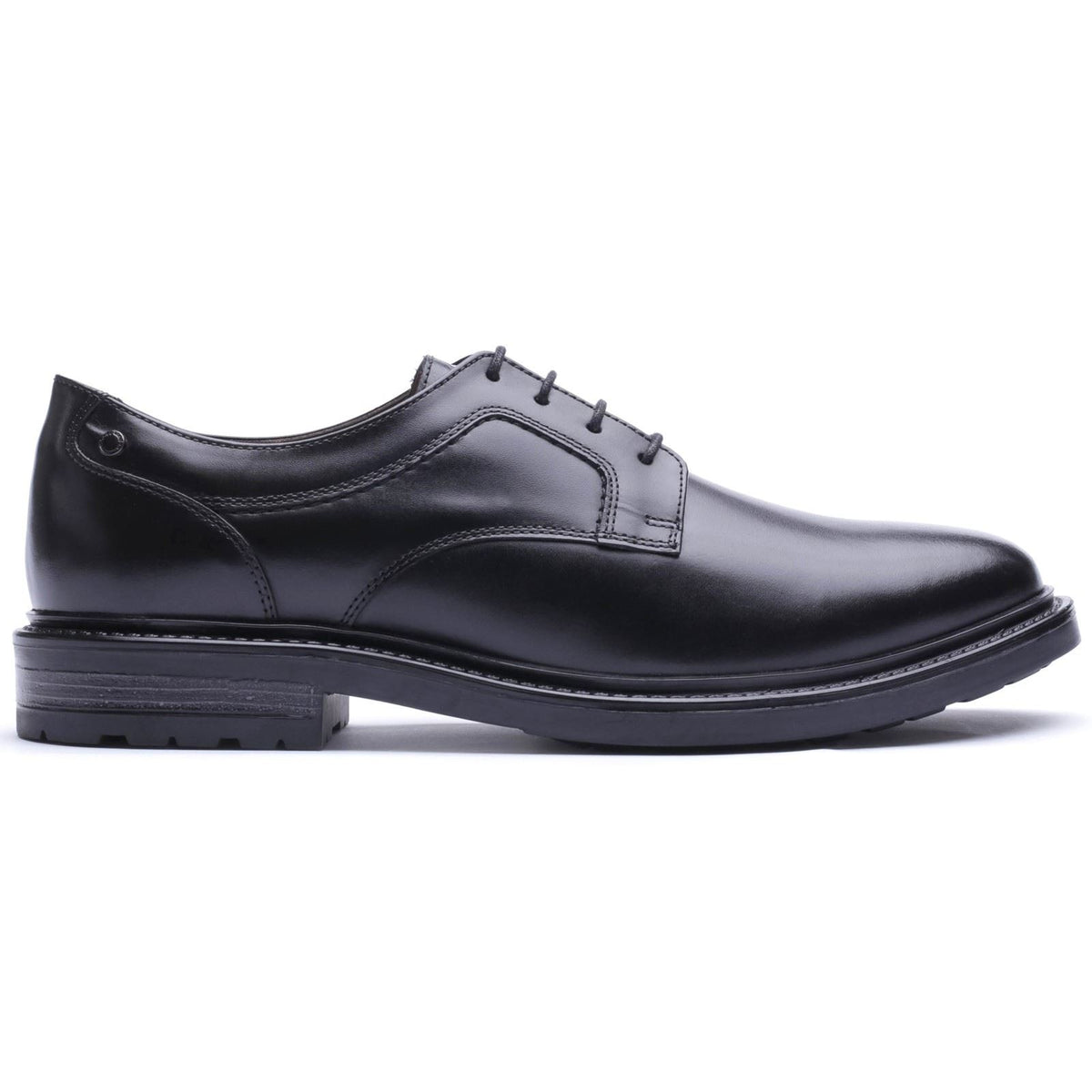 Base London Carter Leather Men's Black Derby Shoes
