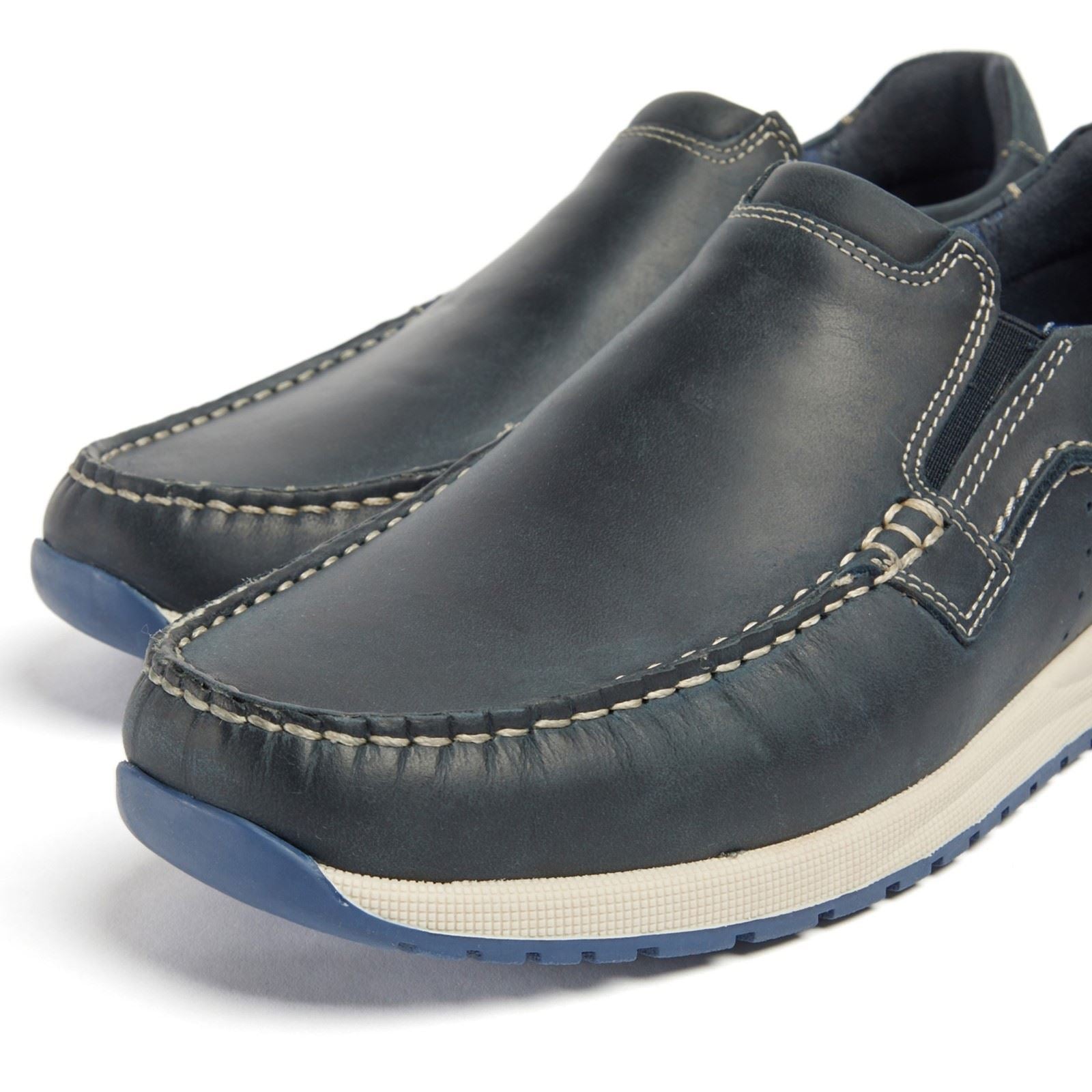 Pod Sean Leather Men's Navy Shoes