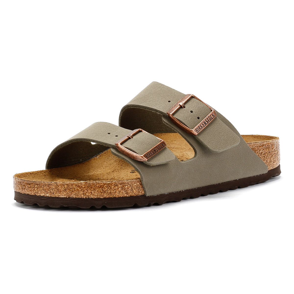 Birkenstock Arizona Birko Flor Nubuck Stone Sandals