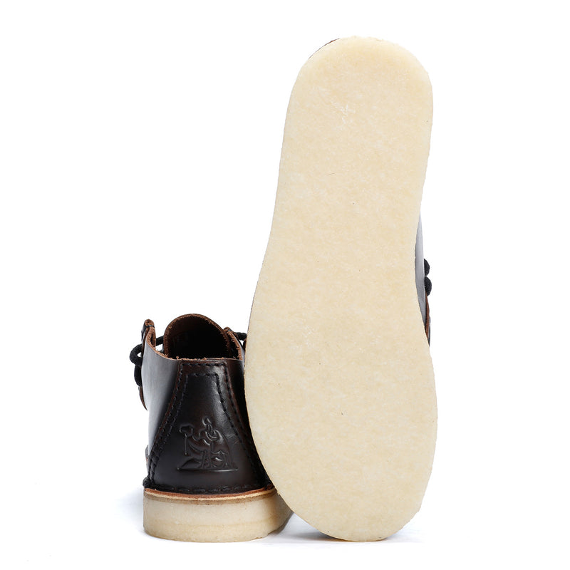 Clarks Originals Desert Nomad Leather Men's Dark Tan Shoes