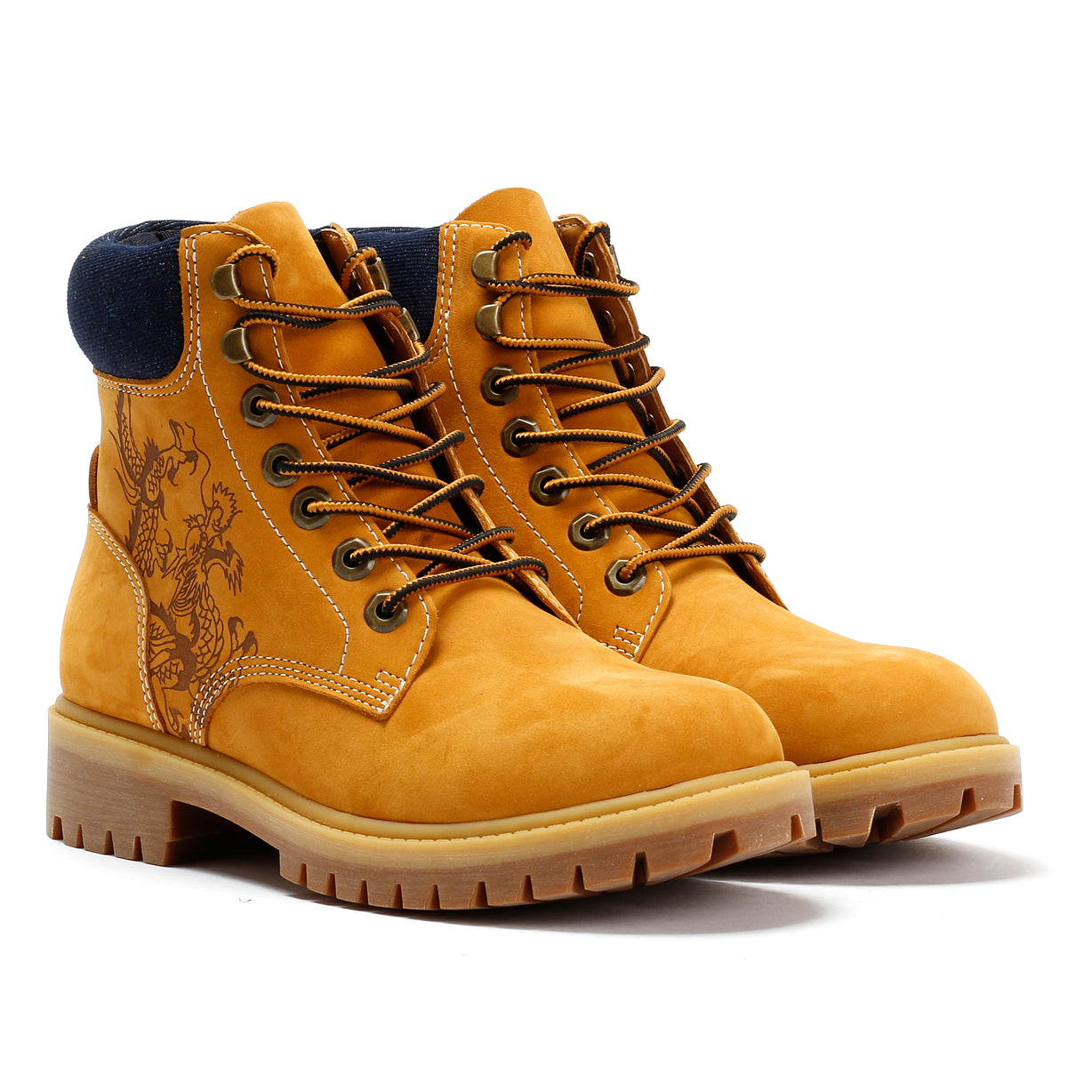Ed Hardy Dancing Dragon Nubuck Women's Tan Boots