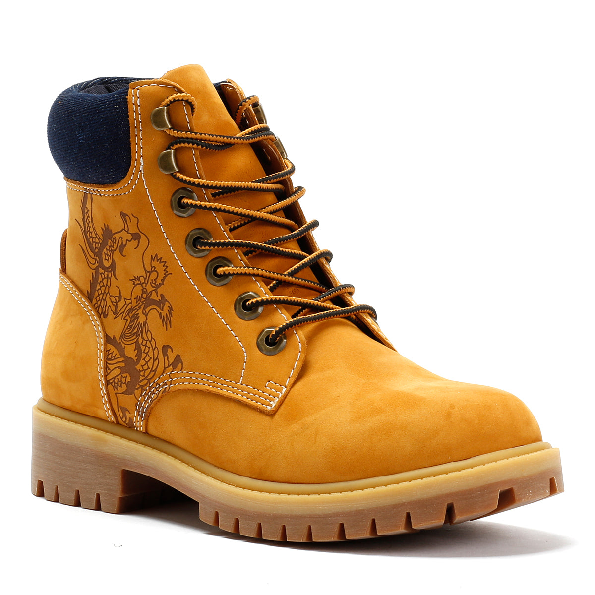 Ed Hardy Dancing Dragon Nubuck Women's Tan Boots