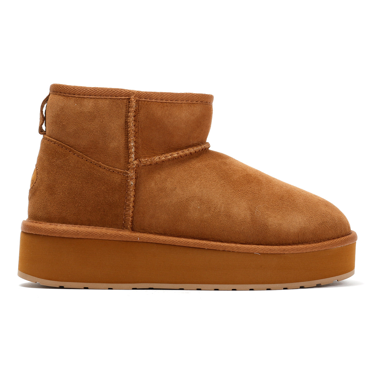 Emu Australia Stinger Micro Flatform 2.0 Sheepskin Women's Chocolate Boots