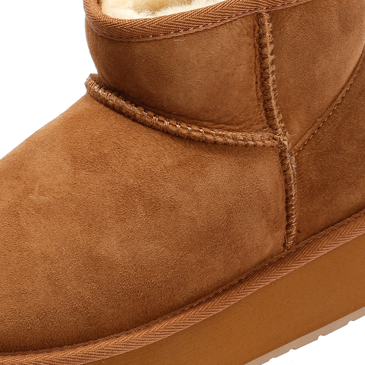 Emu Australia Stinger Micro Flatform 2.0 Sheepskin Women's Chocolate Boots