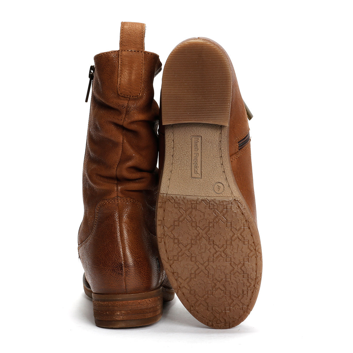 Hush Puppies Emilia Leather Women's Tan Boots