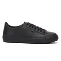 Kickers Youth Black Leather Tovni Lacer Trainers