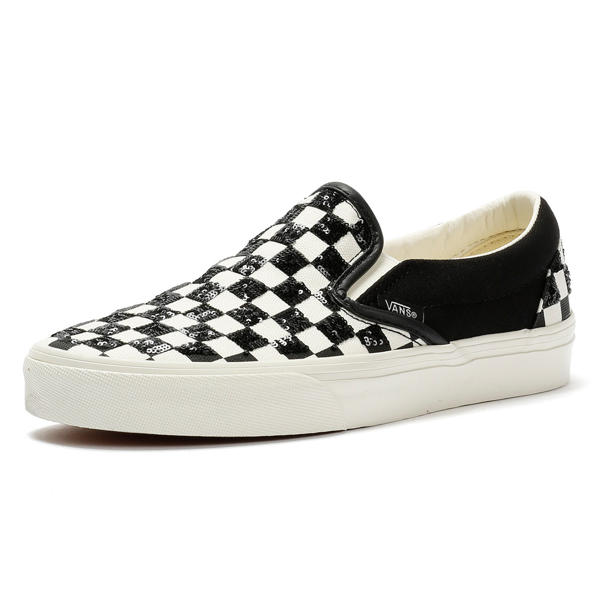 Vans Classic Slip-On Canvas Women's Black/White Beaded Checkerboard Trainers