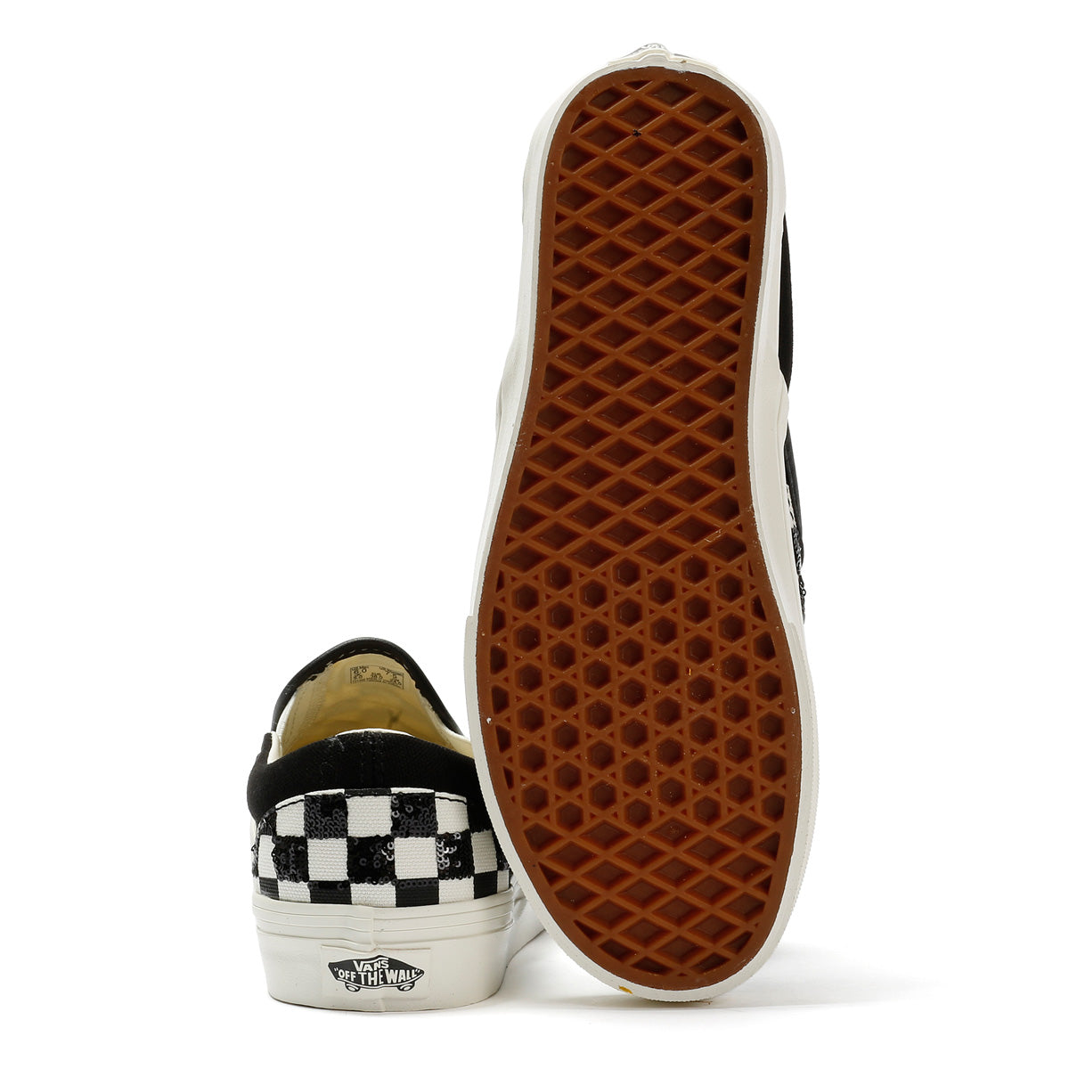 Vans Classic Slip-On Canvas Women's Black/White Beaded Checkerboard Trainers