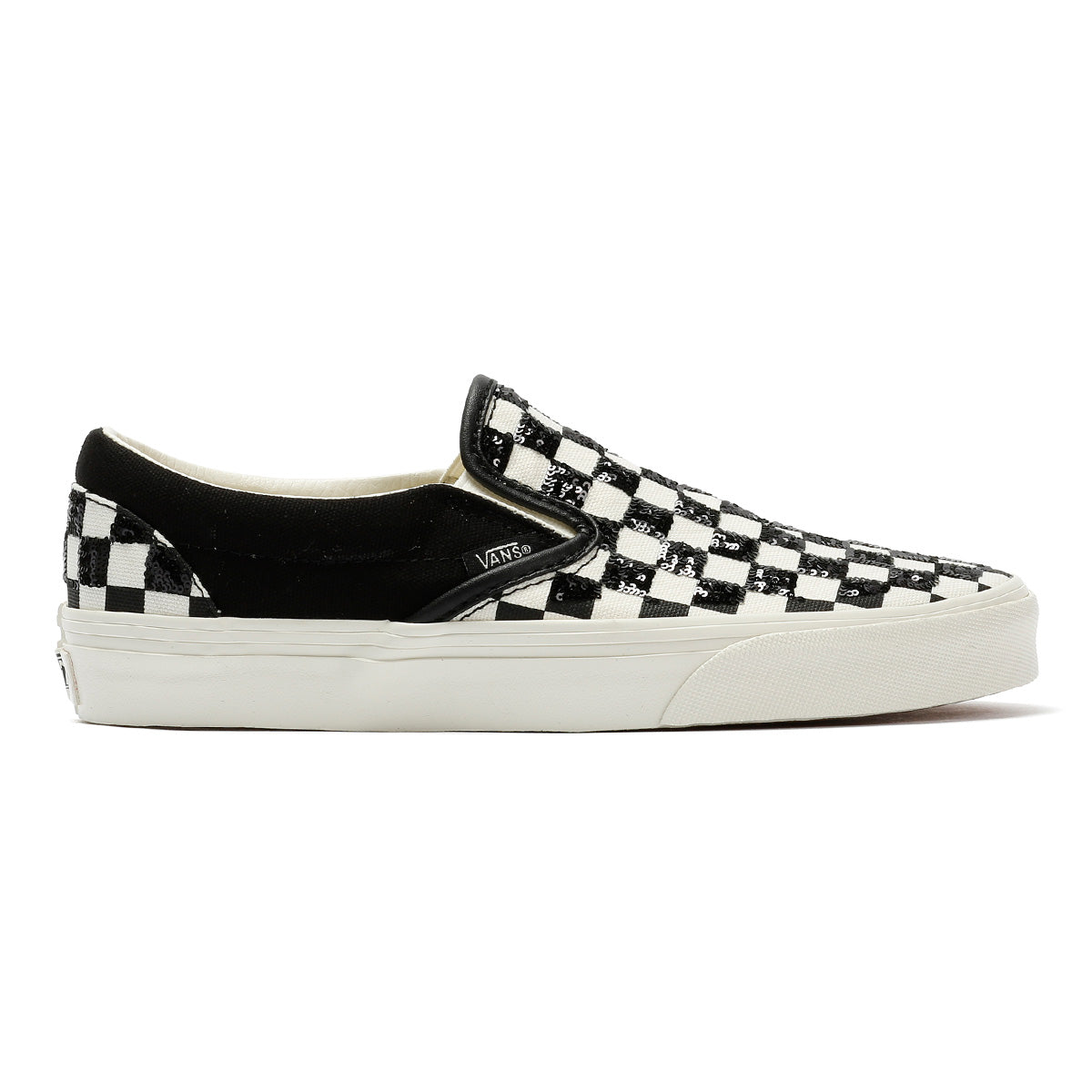 Vans Classic Slip-On Canvas Women's Black/White Beaded Checkerboard Trainers