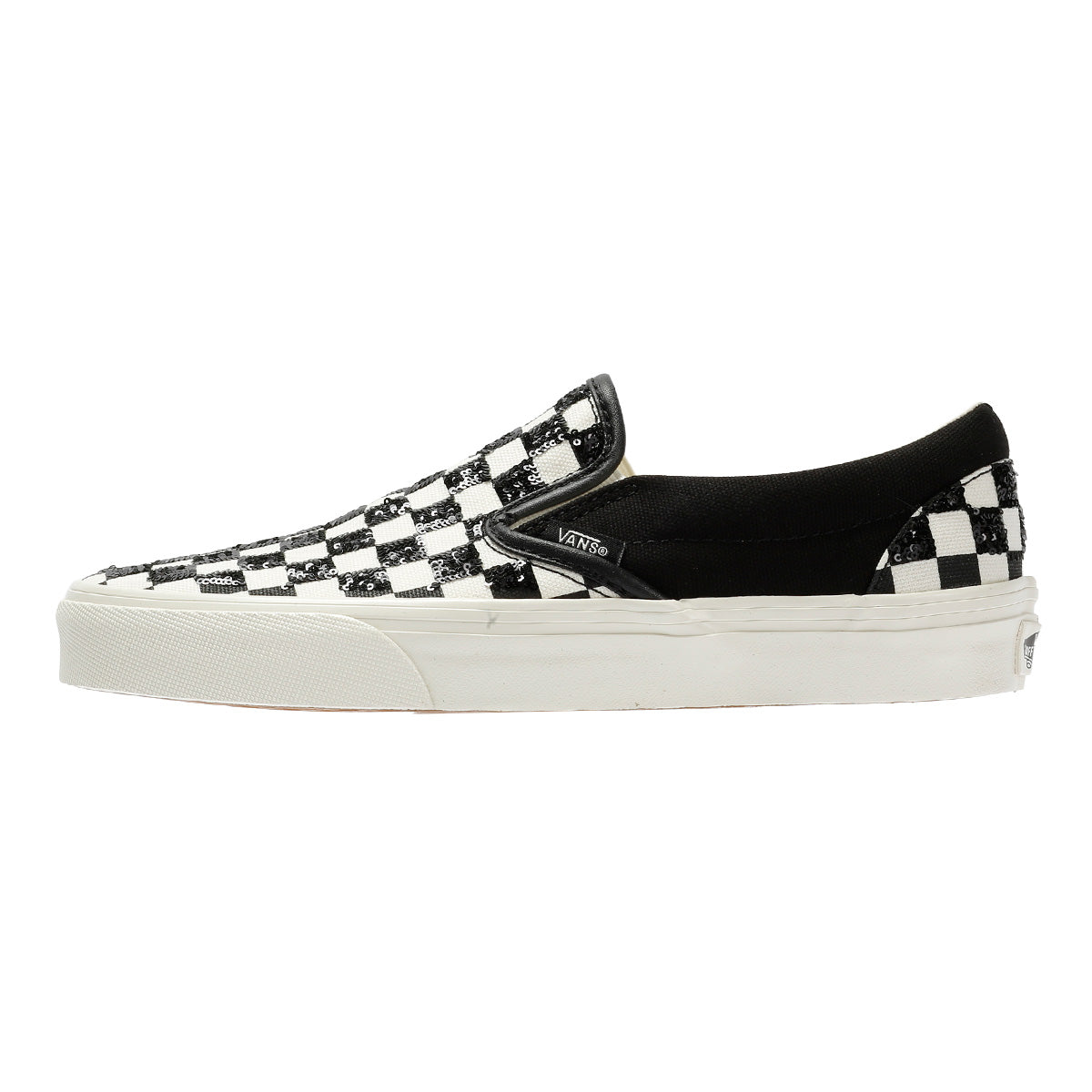 Vans Classic Slip-On Canvas Women's Black/White Beaded Checkerboard Trainers