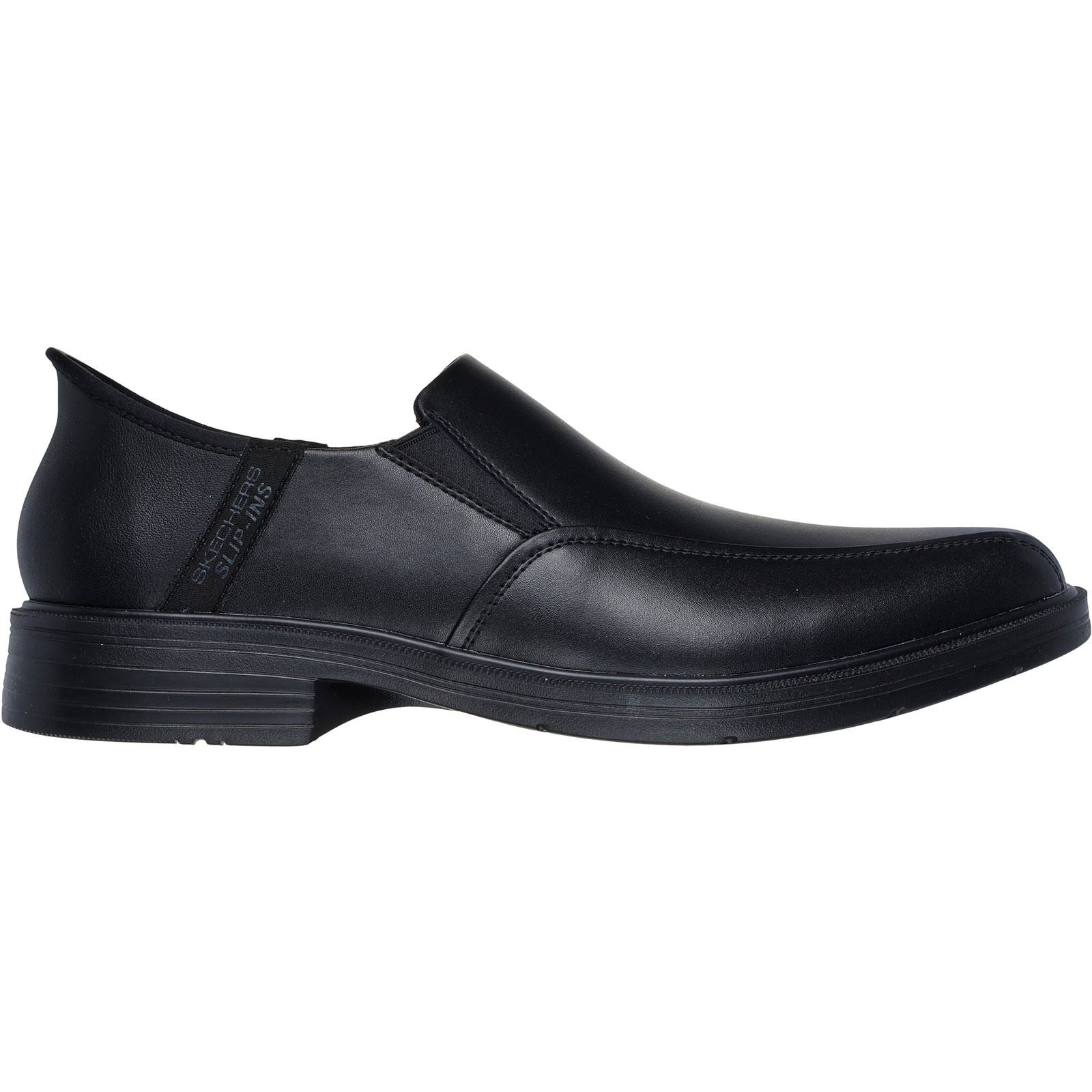Skechers Caswell Frantone Leather Men's Black Slip-On Shoes