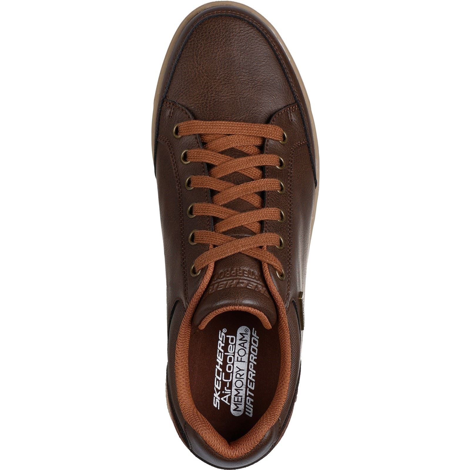 Skechers Cavell Sparkman Polyurethane Men's Chocolate Standard Lace-Up Shoes