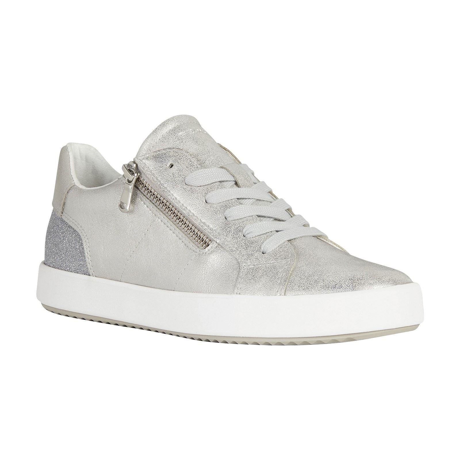 Geox D Blomiee A Synthetic Synthetic Women's Silver Trainers