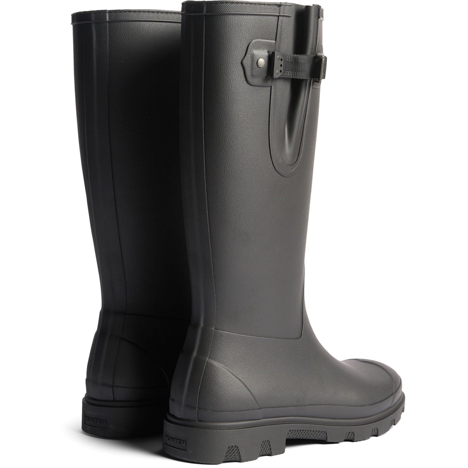 Hunter Field Downpour Adjustable Boot Rubber Men's Black Wellington Boots
