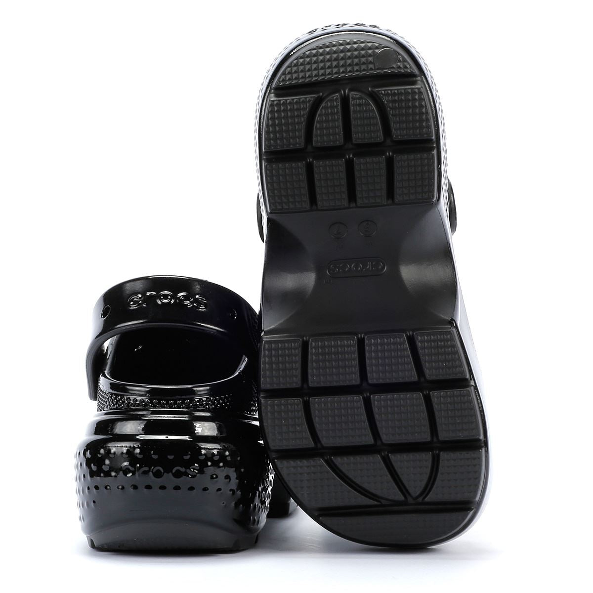 Crocs Stomp High Shine Black Clogs