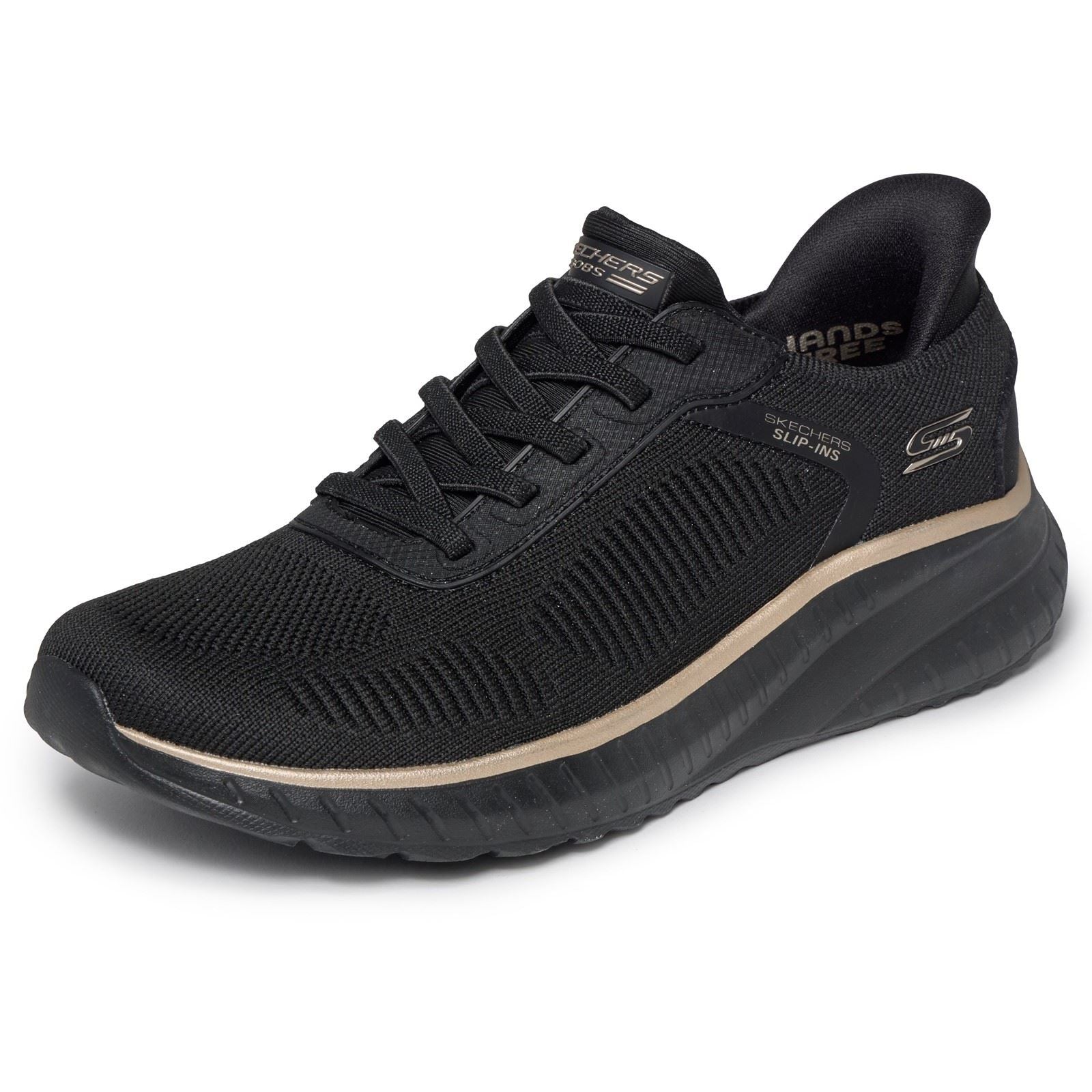 Skechers BOBS Sport Squad Chaos Textile Women's Black /Rose Gold Trainers