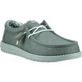 HEYDUDE Wally Canvas 100% Cotton Men's Duck Green/Iceberg Green Moccasins Shoes