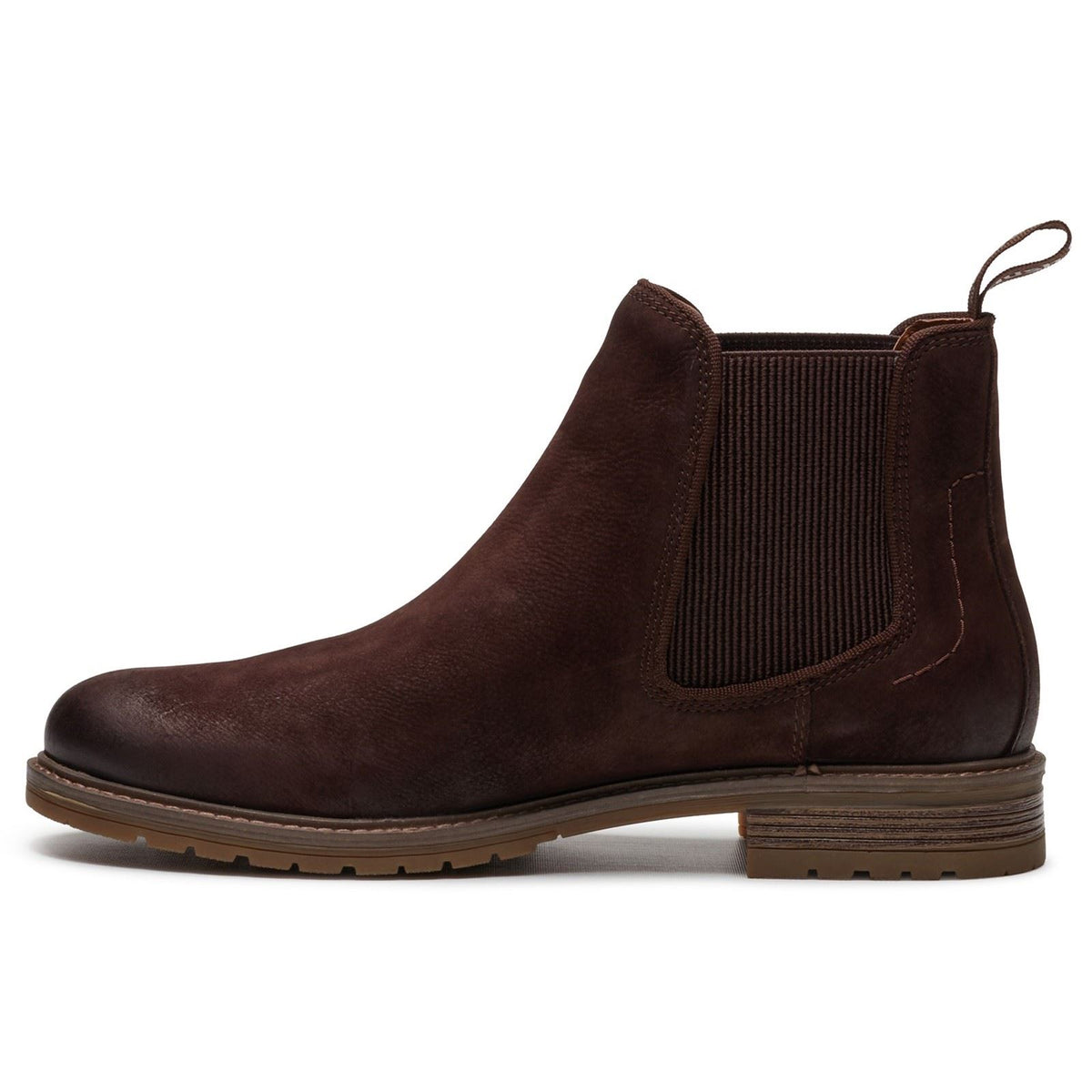 Hush Puppies Russell Leather Men's Dark Brown Ankle Boots