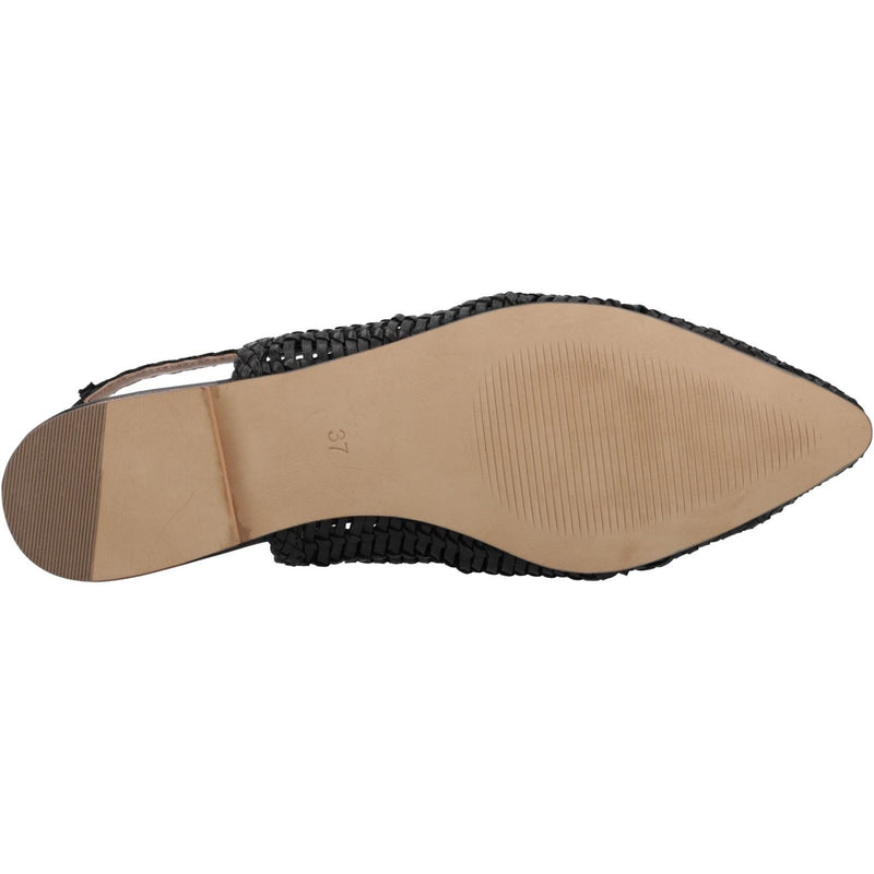 Hush Puppies Dalia Woven Leather Women's Black Flats