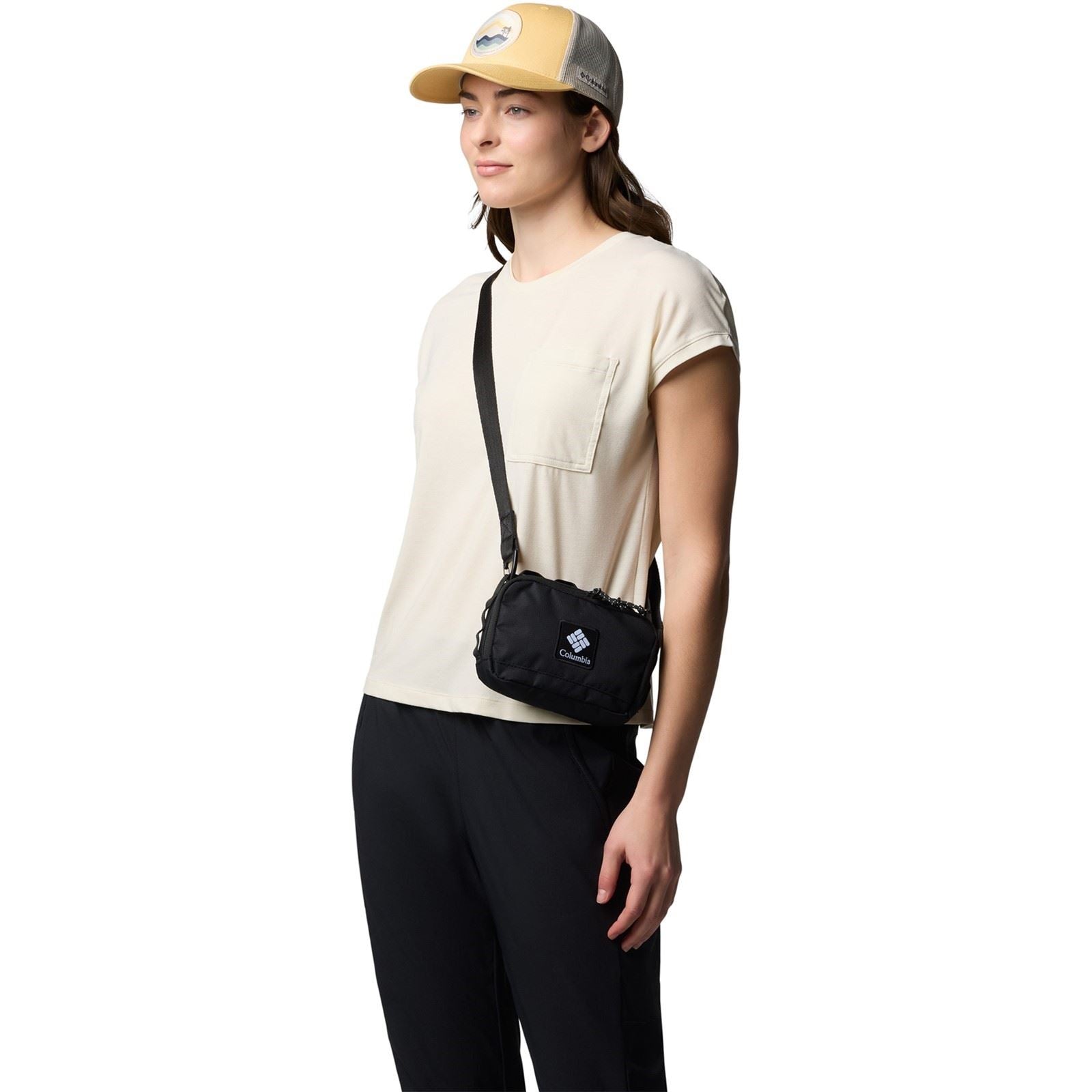 Columbia Trail Traveler Polyester Unisex Adults Black Crossbody Bag - One Size