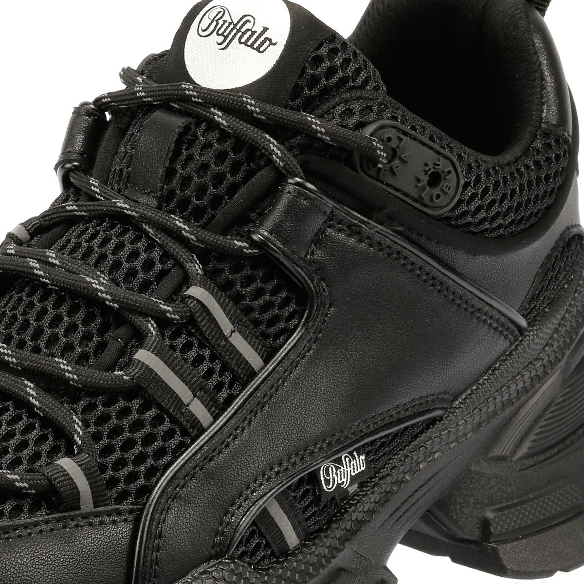 Buffalo Saturn Lace Women's Black Trainers