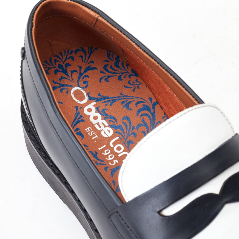 Base London Sid Leather Men's Black/White Loafers