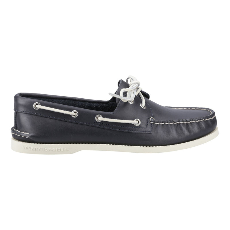Sperry Authentic 2 Eye Leather Men's Navy Boat Shoes