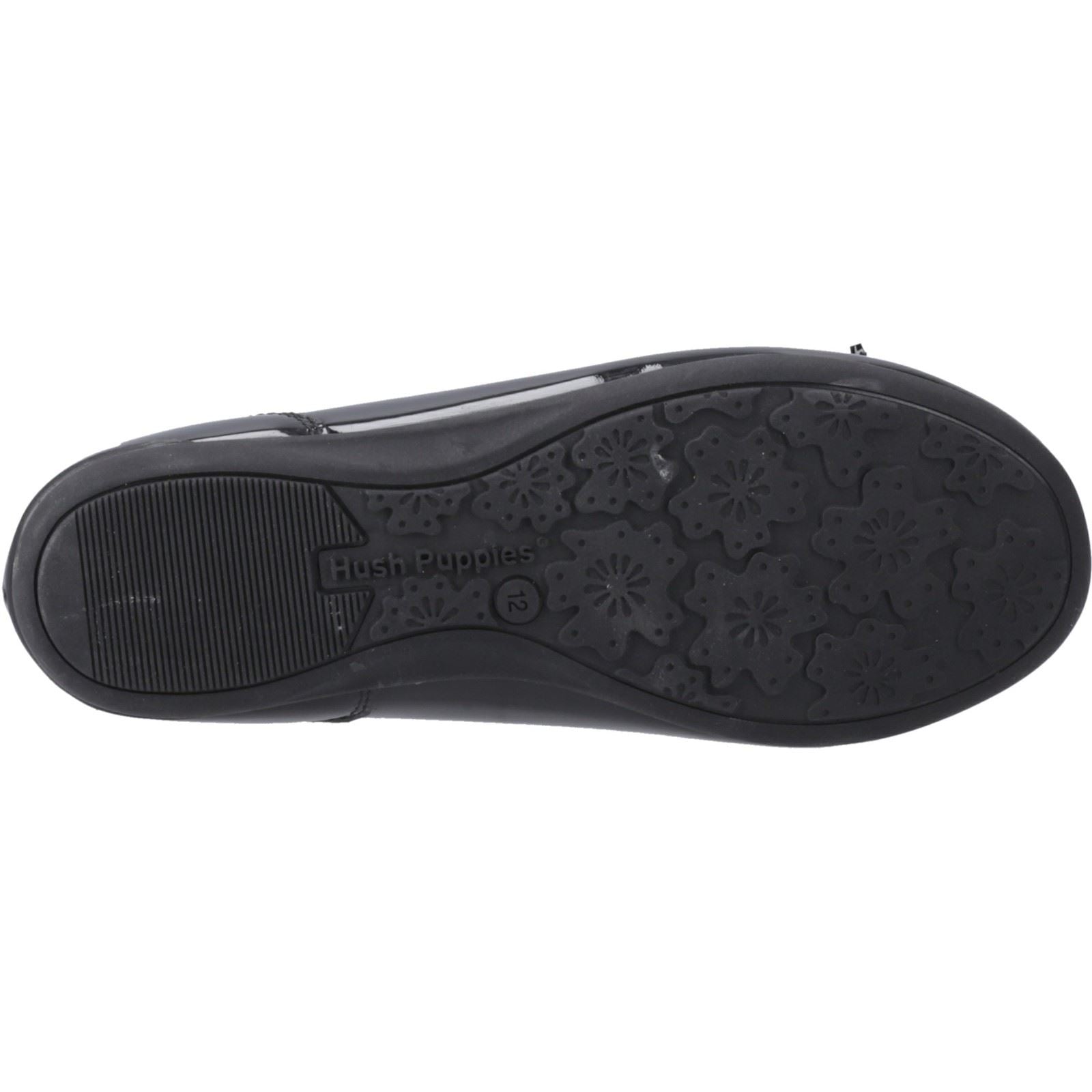 Hush Puppies Lillie Ballerina Patent Leather Girls's Black Ballet Flats