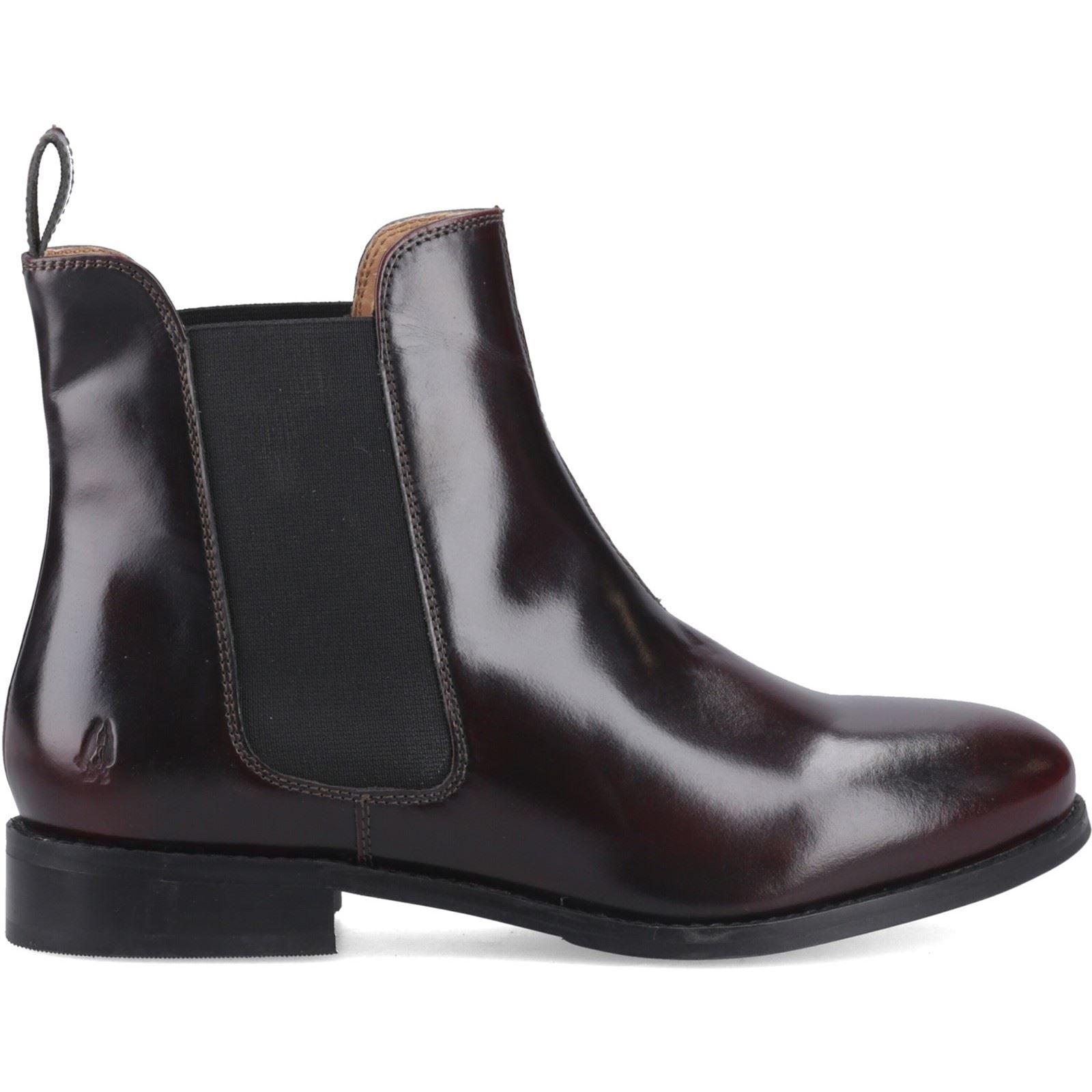 Hush Puppies Colette Leather Women's Bordeaux Wide Fit Flat Chelsea Boots
