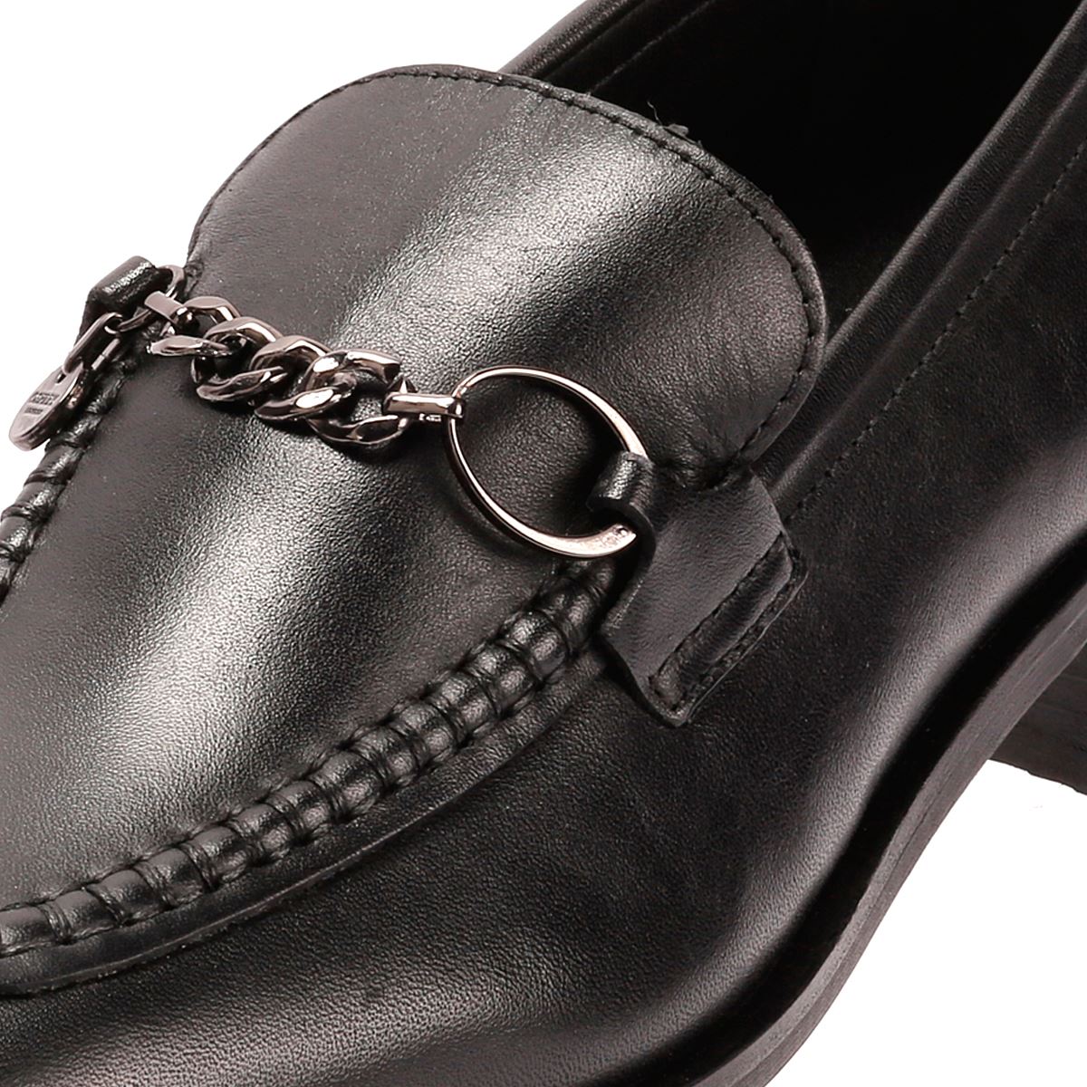 Osprey London The Islington Leather Women's Black Loafers