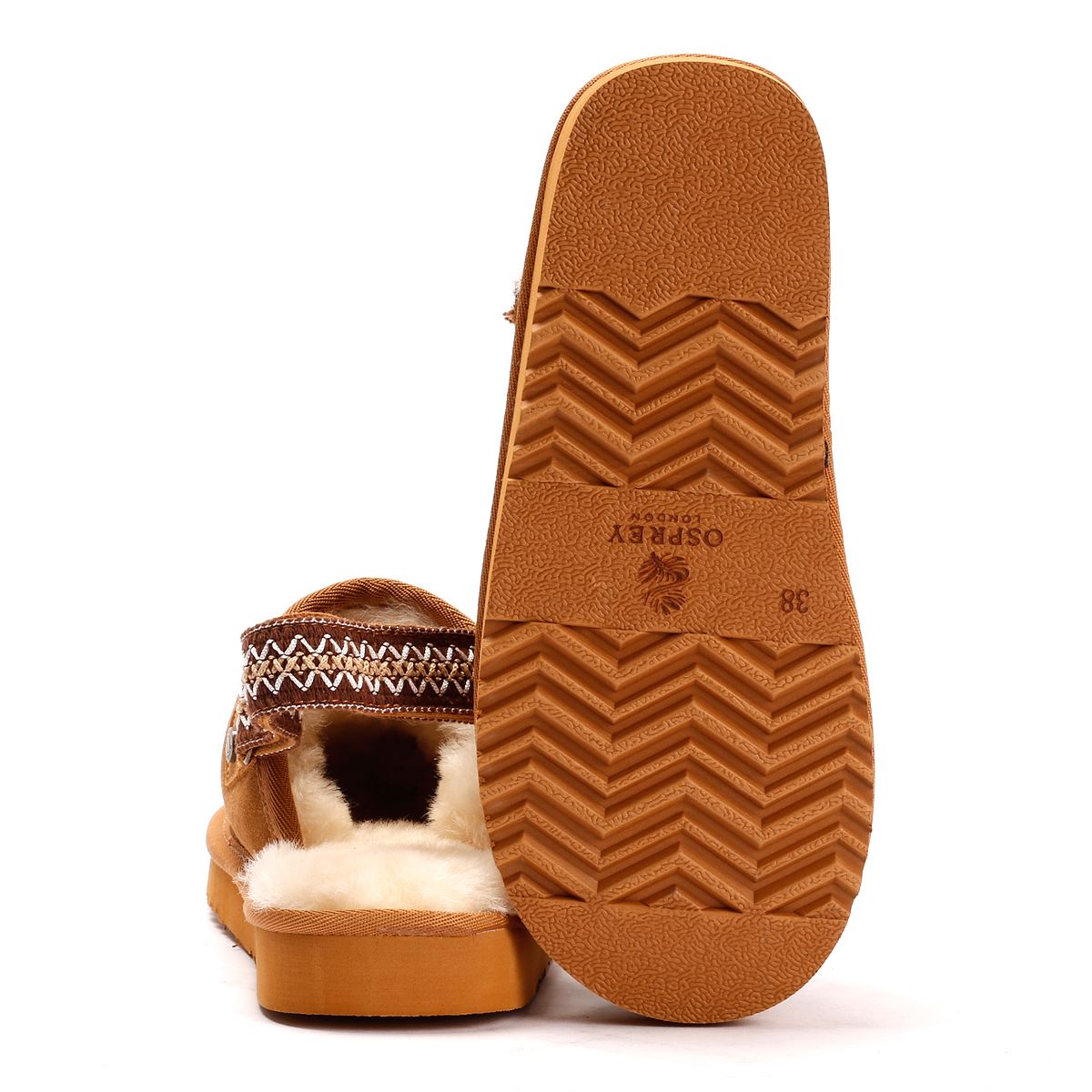 Osprey London The Constellation Suede Women's Tan Slippers